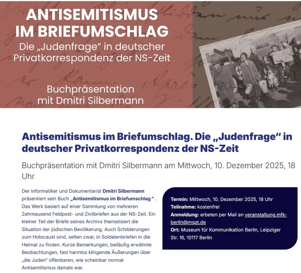 Buchpräsentation „Antisemitismus im Briefumschlag“