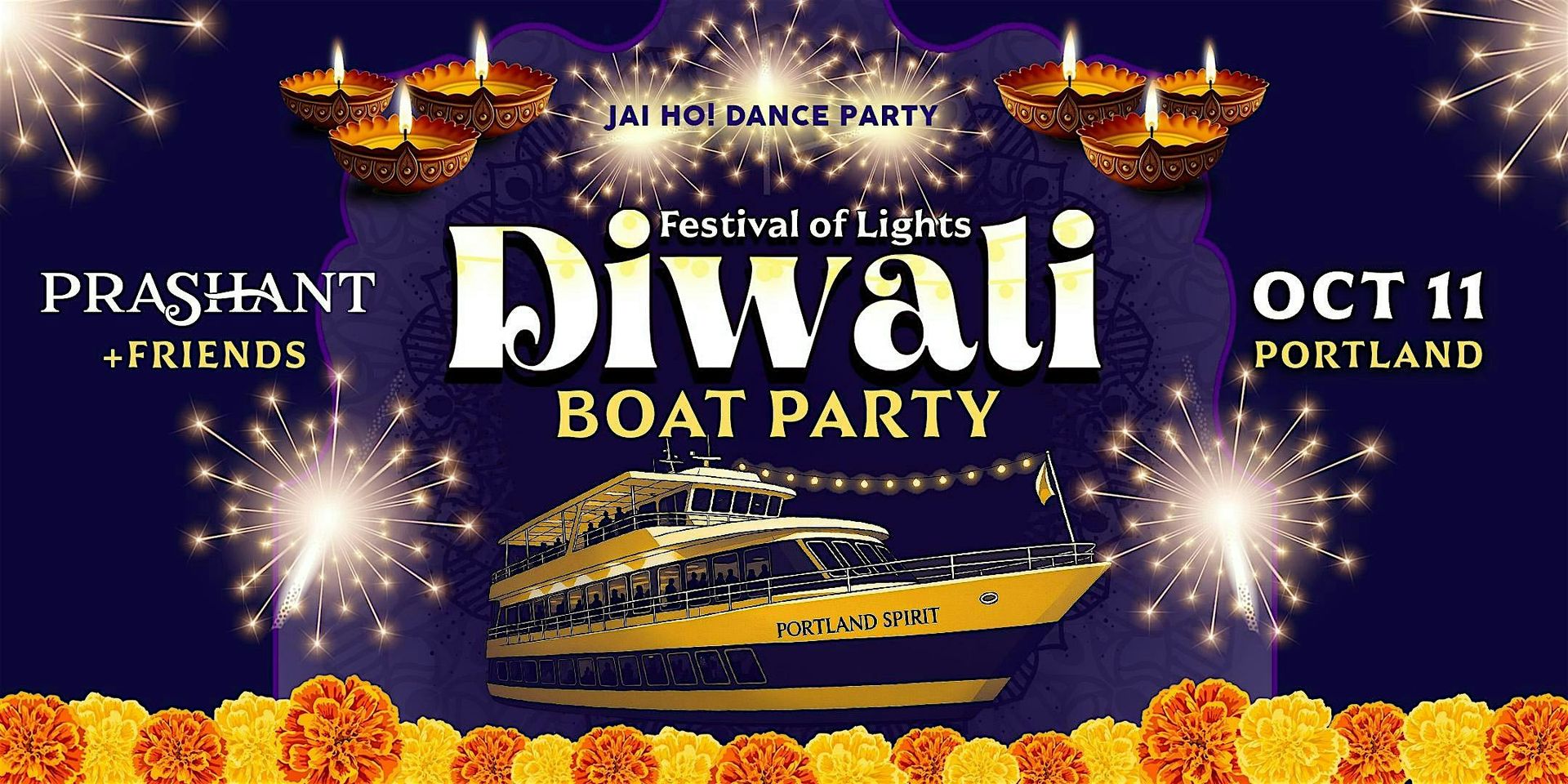 DIWALI CRUISE • Festival of Lights Boat Party Portland Spirit • DJ Prashant