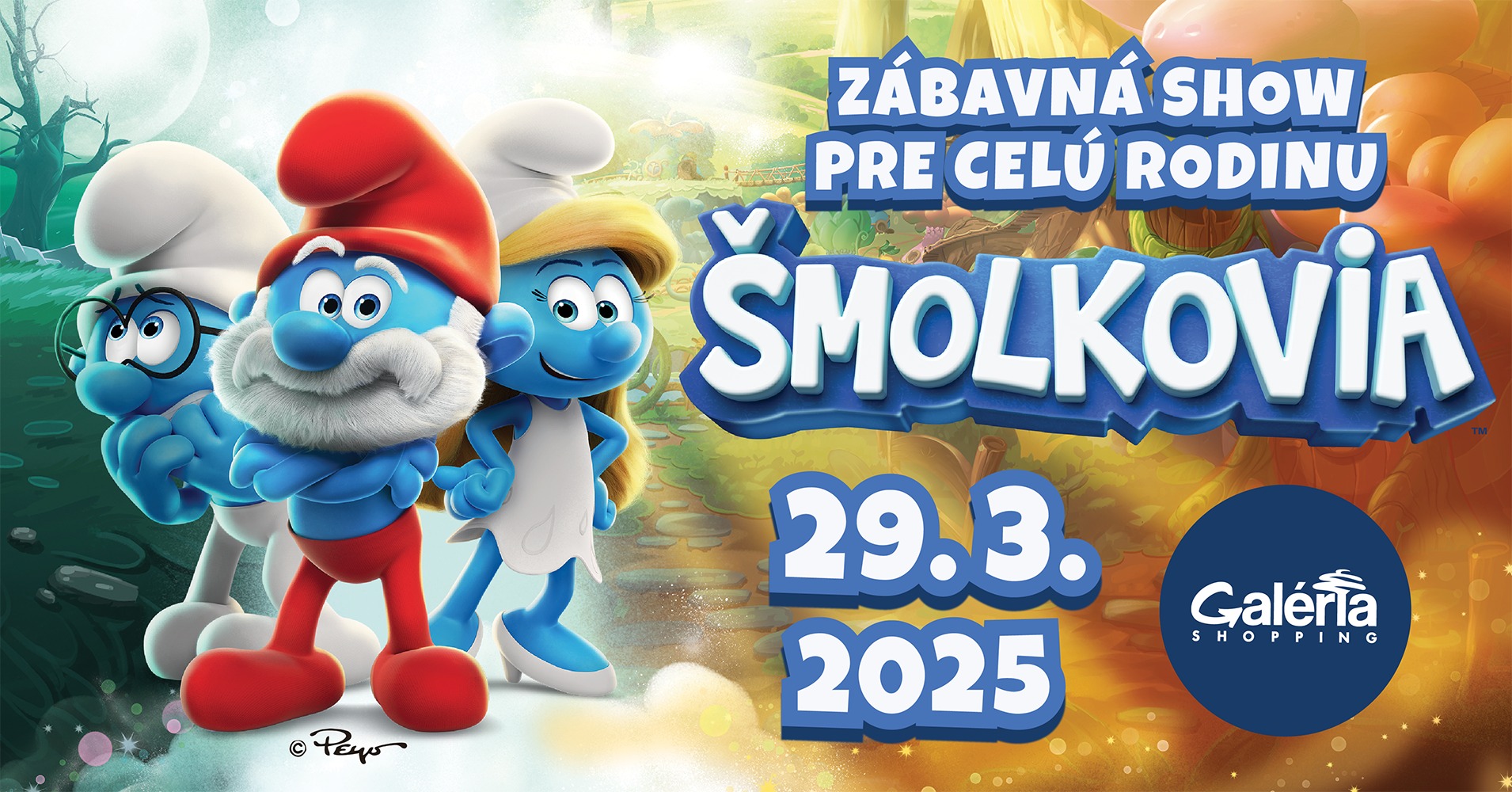 Šmolkovia v OC Galéria