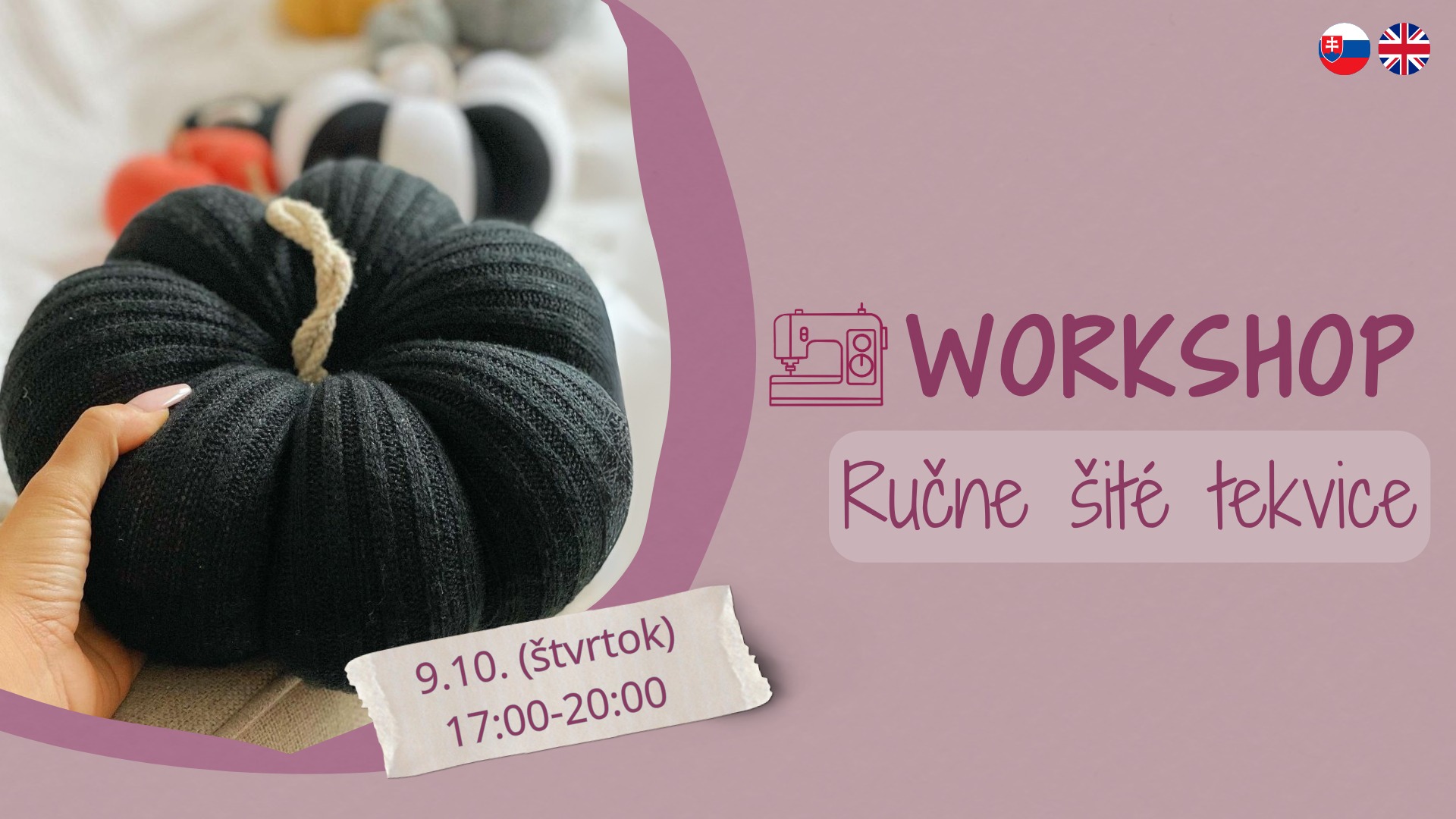 Hand -sewn pumpkin