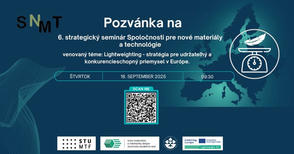 6. strategický seminár SNMT - venovaný téme Lightweighting