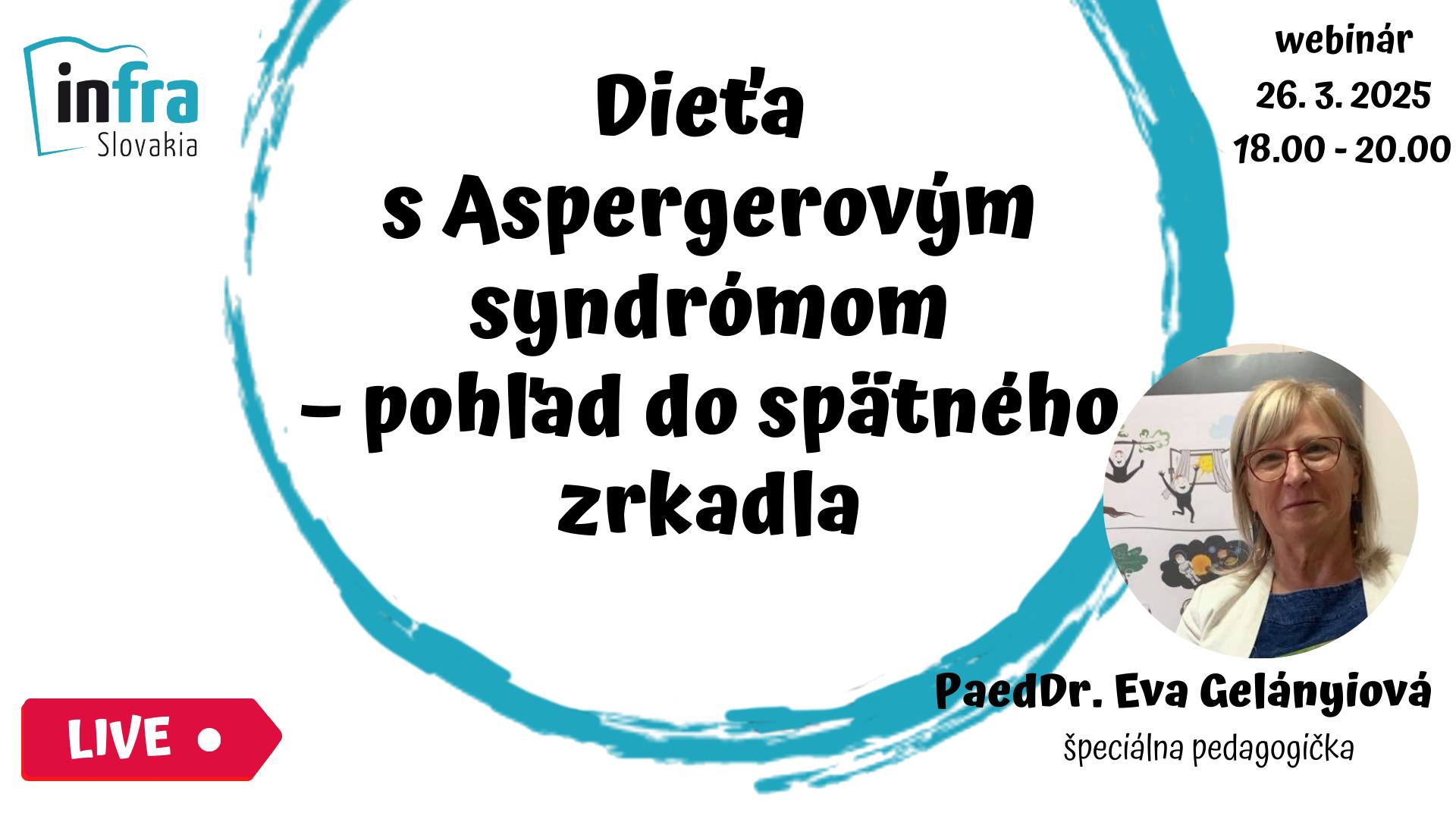 Dieťa s Aspergerovým syndrómom – pohľad do spätného zrkadla. Online so špec. pedagogičkou.