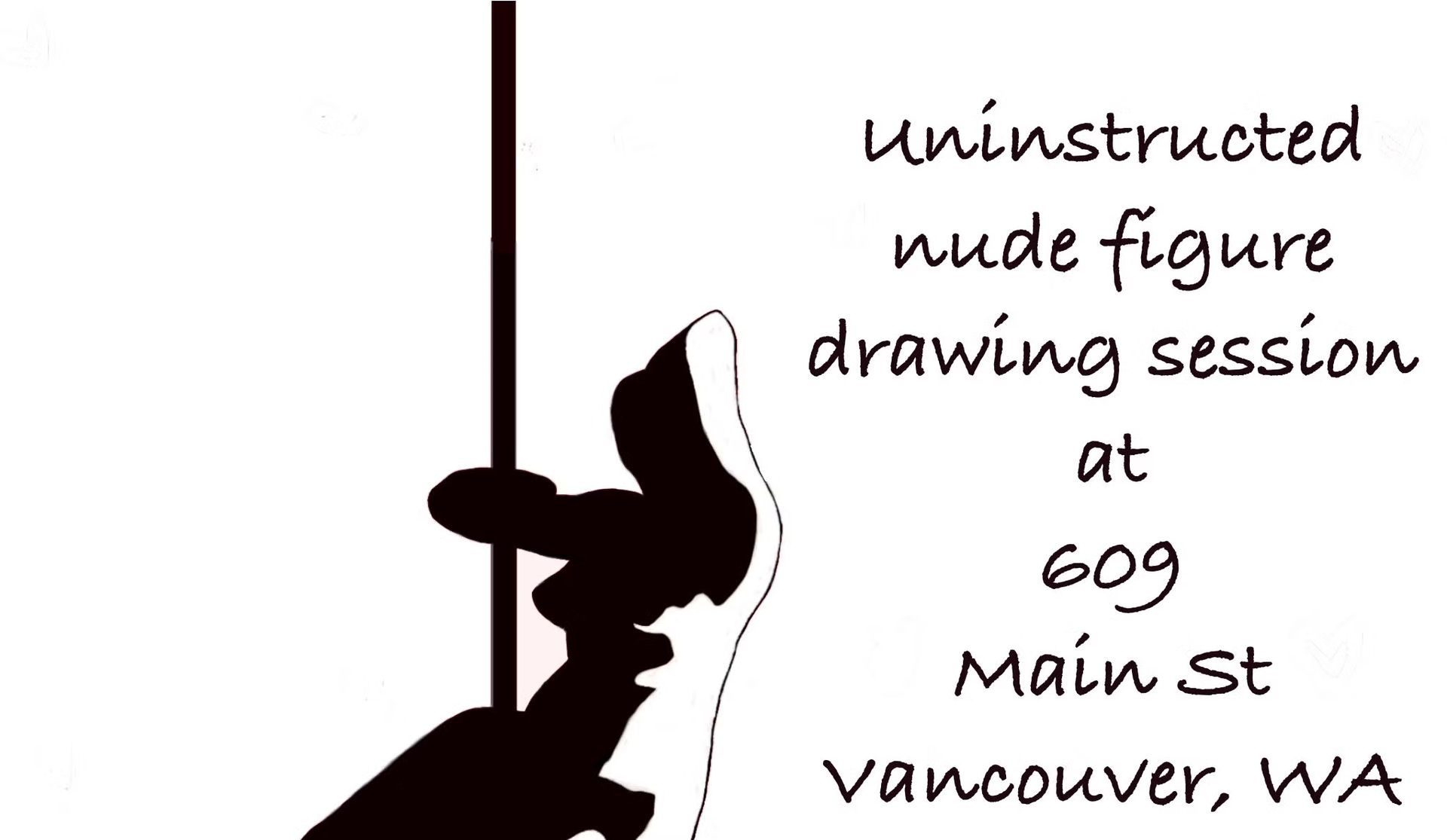 Uninstructed nude figure drawing class