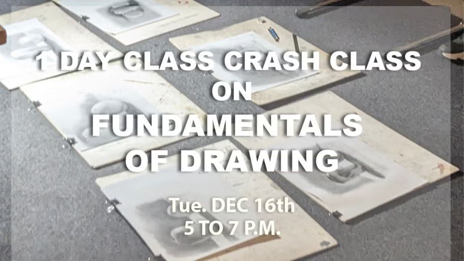 1 DAY CRASH CLASS ON BASICS OF DRAWING for beginners