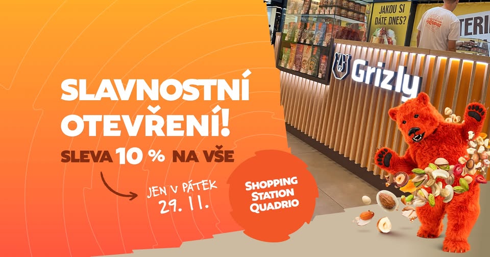 Slavnostní otevření Grizly kiosku v pražském Quadriu! 🥳