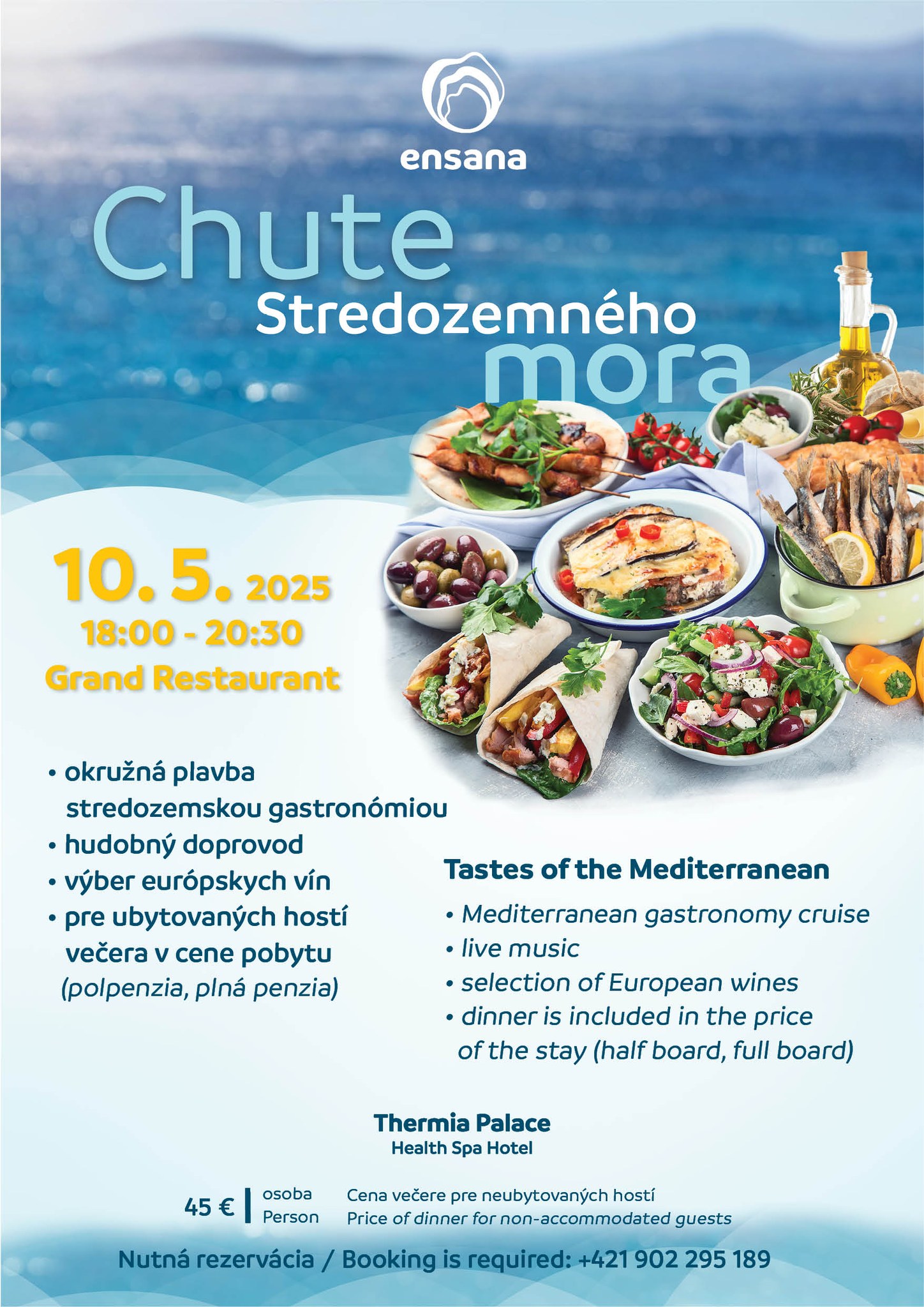 Chute stredozemného mora v Thermia Palace
