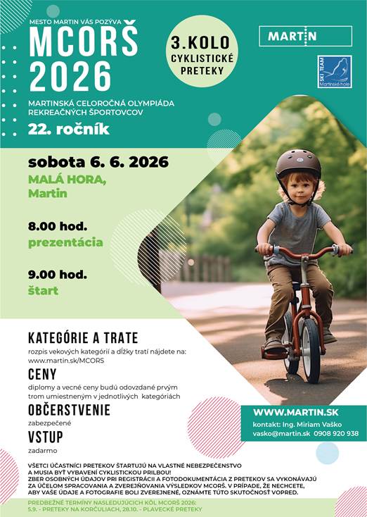 22. ročník MCORŠ 2025 - 3. kolo - cyklistické preteky