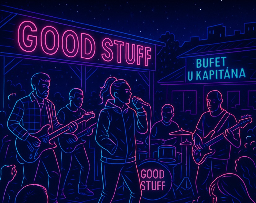 Koncert kapiel Good Stuff a All Show Band v Bufete U Kapitána