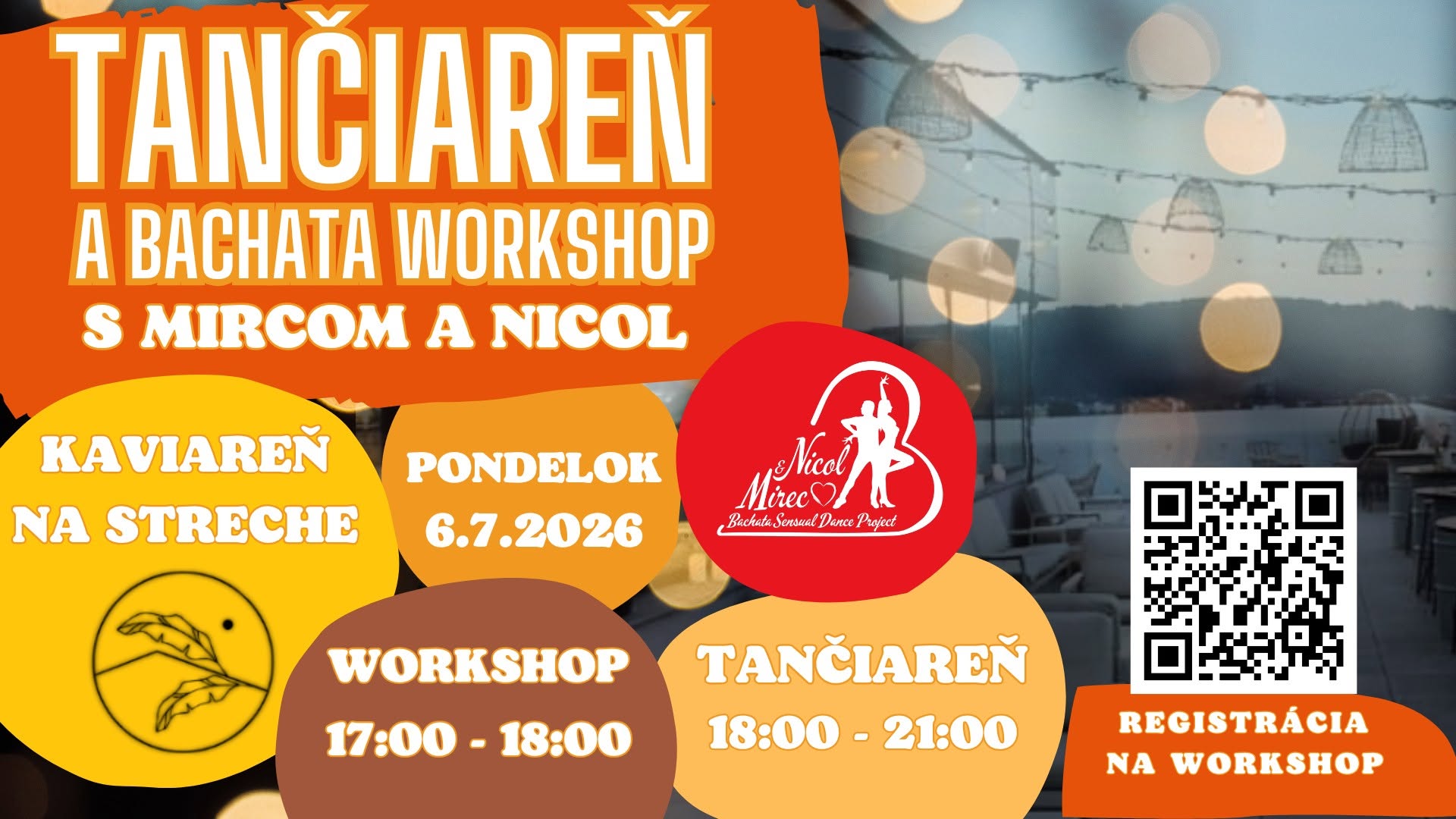 TANČIAREŇ A WORKSHOP BACHATY NA STRECHE 1