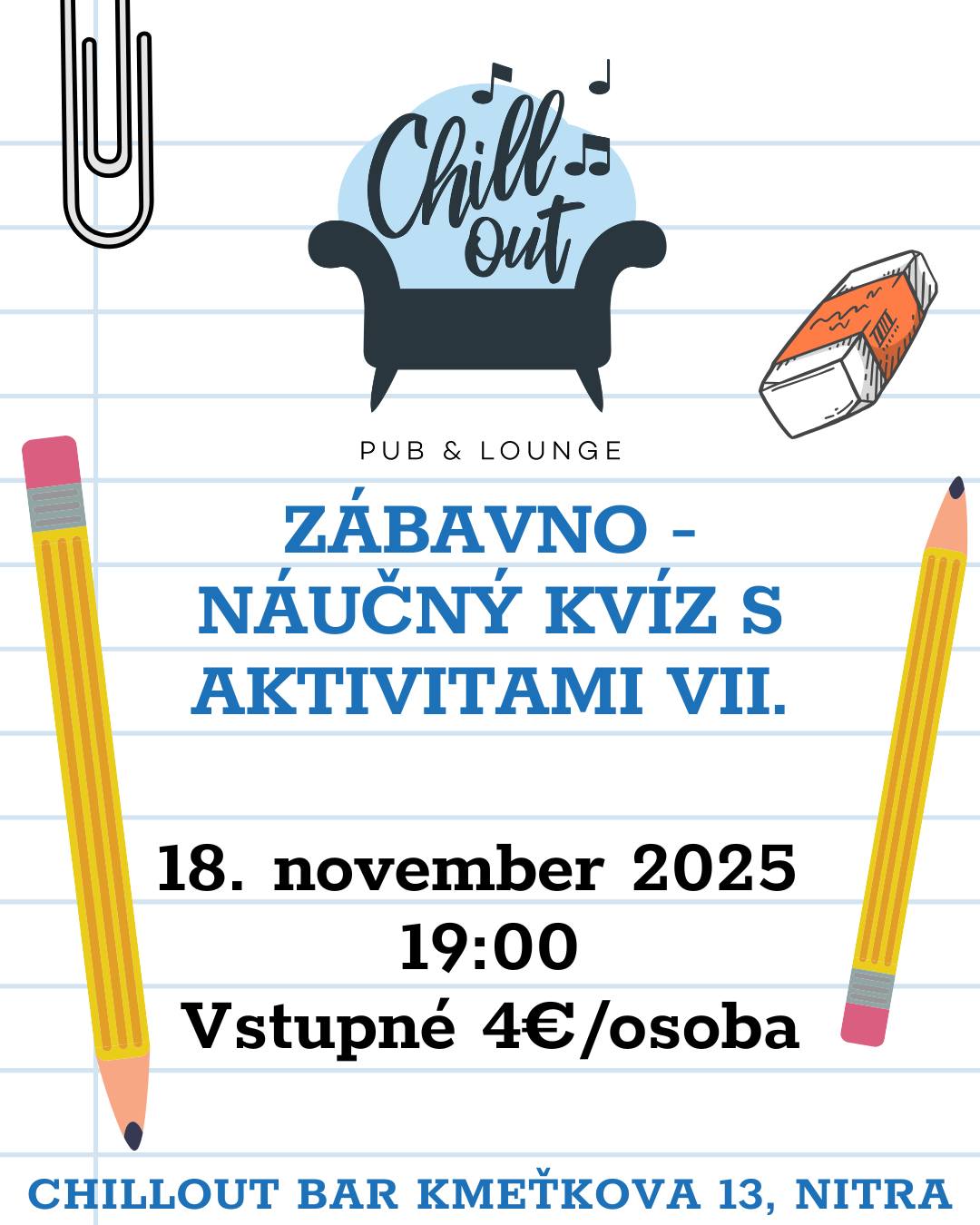 Chillout zábavno - náučný kvíz s aktivitami VII.