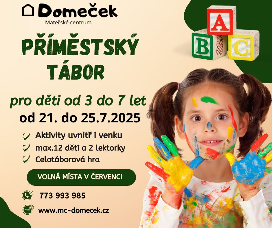 Příměstský tábor pro děti do 3 do 7 let