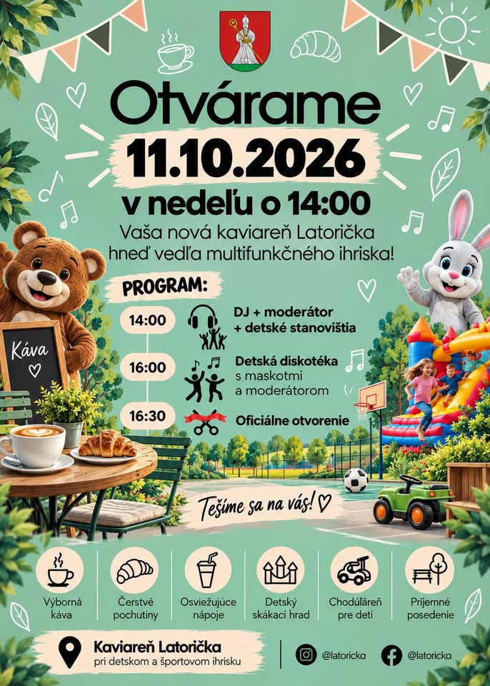 Vaša nová komunitná kaviareň Latorička. Otvárame!