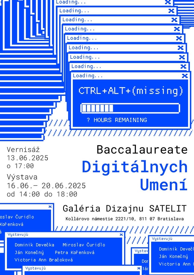 Vernisáž výstavy bakalárskych prác študentstva programu Digitálne umenie