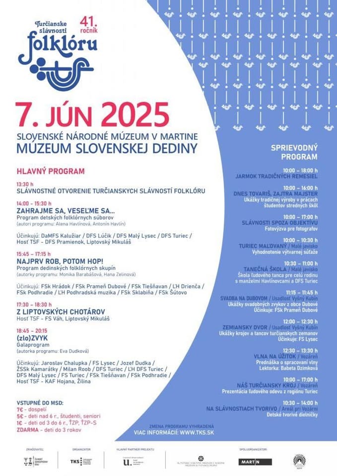 Turčianske slávnosti folklóru 7.6. 2025