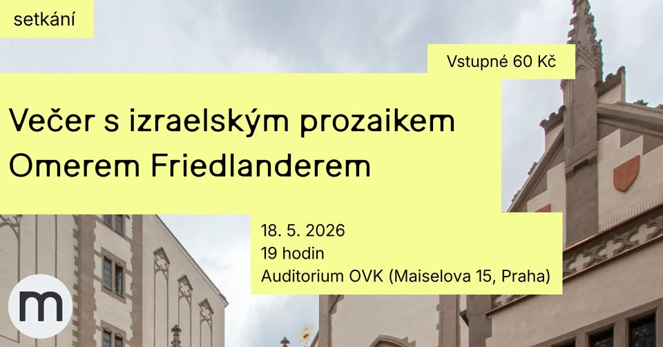 Večer s izraelským prozaikem Omerem Friedlanderem