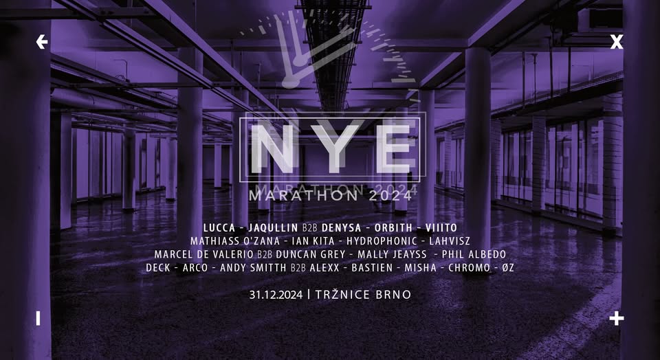 EXIT presents: NYE MARATHON → Tržnice Brno