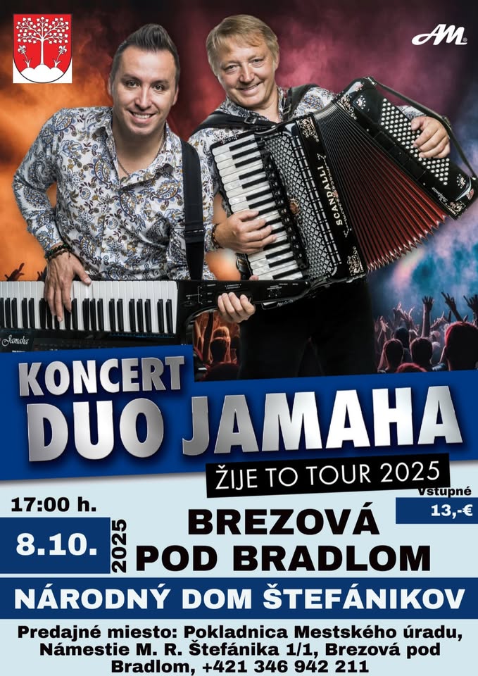 Koncert DUO JAMAHA Brezová pod Bradlom
