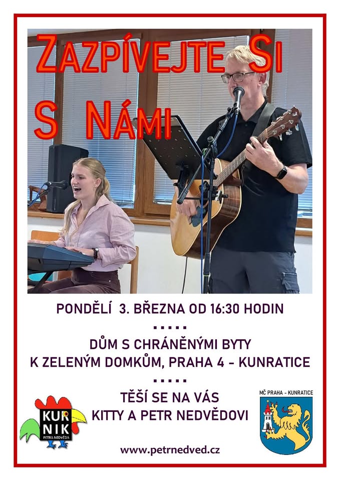 Hudební vzpomínky se seniory v domě s chráněnými byty v Kunraticích
