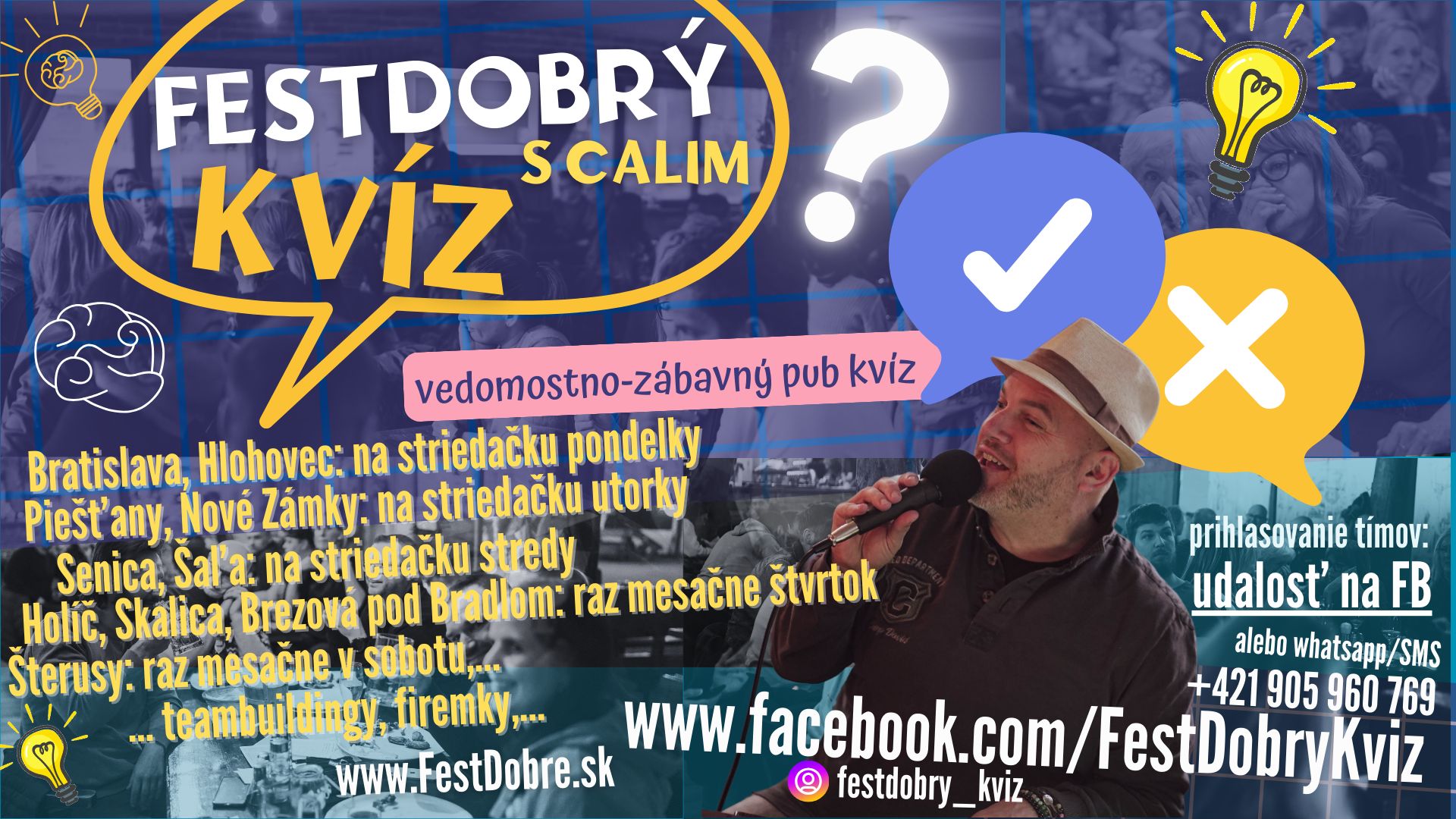 FestDobrýKvíz s Calim v Baru Baru / Šaľa, Vlčanská 13. / streda 30. októbra 2024 o 19:00