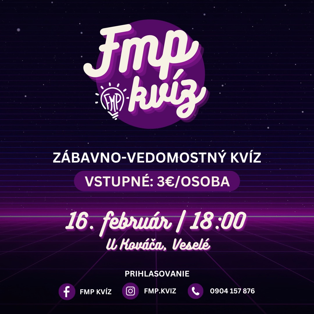 FMP Kvíz U Kováča 🍕| 16.február 2025