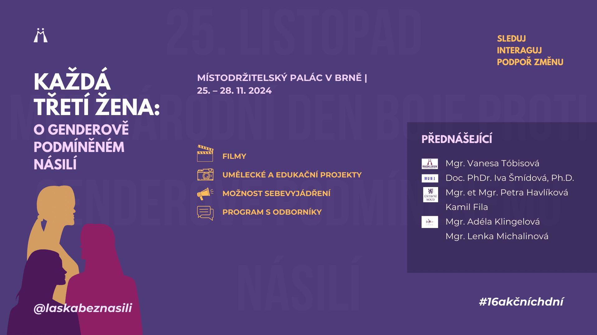 Každá třetí žena: Interaktivní program k 25. listopadu