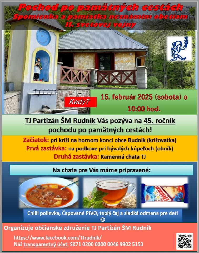 45. ročník Pochodu po pamätných cestách – Rudník