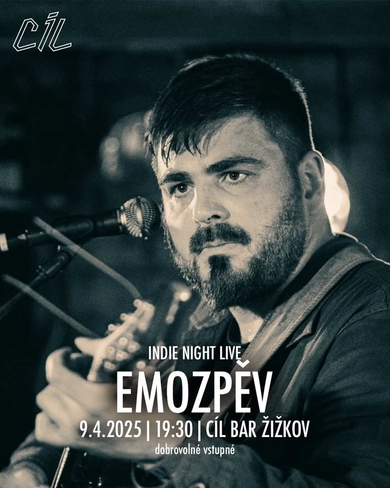 EMOZPĚV | 9.4.2025, 20:00 | CÍL BAR ŽIŽKOV | dobrovolné vstupné
