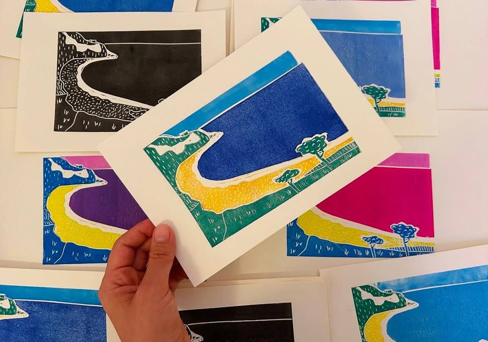 Linocut Postcards Workshop