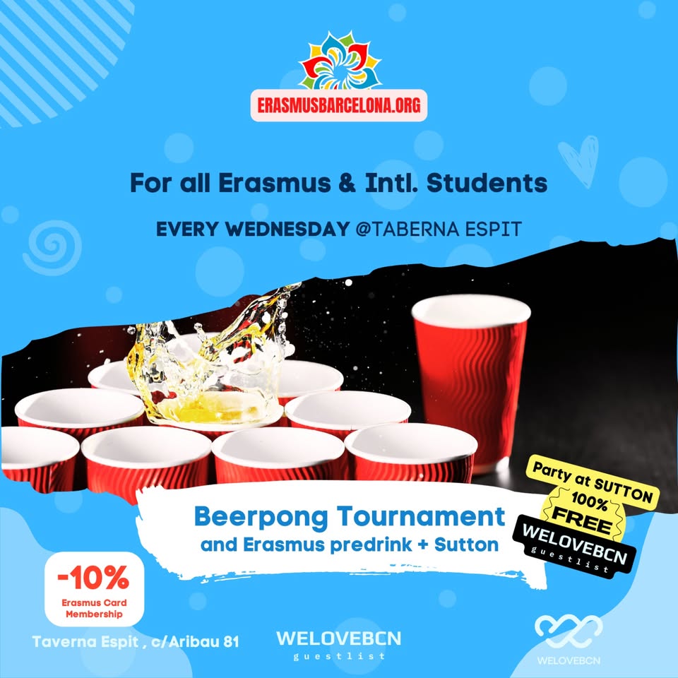 BEERPONG TOURNAMENT AND FREE ENTRY IN SUTTON with WELOVEBCN
