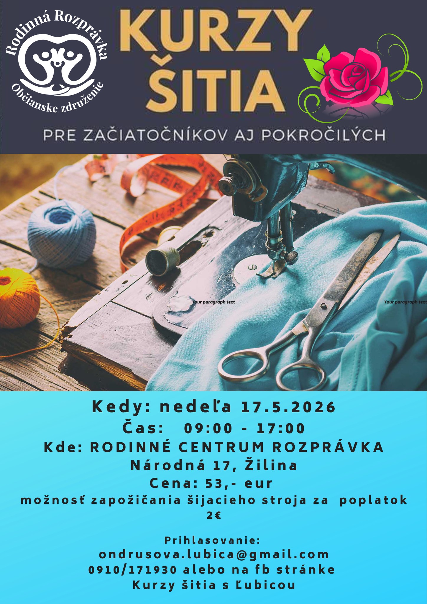 Kurz šitia s Ľubicou