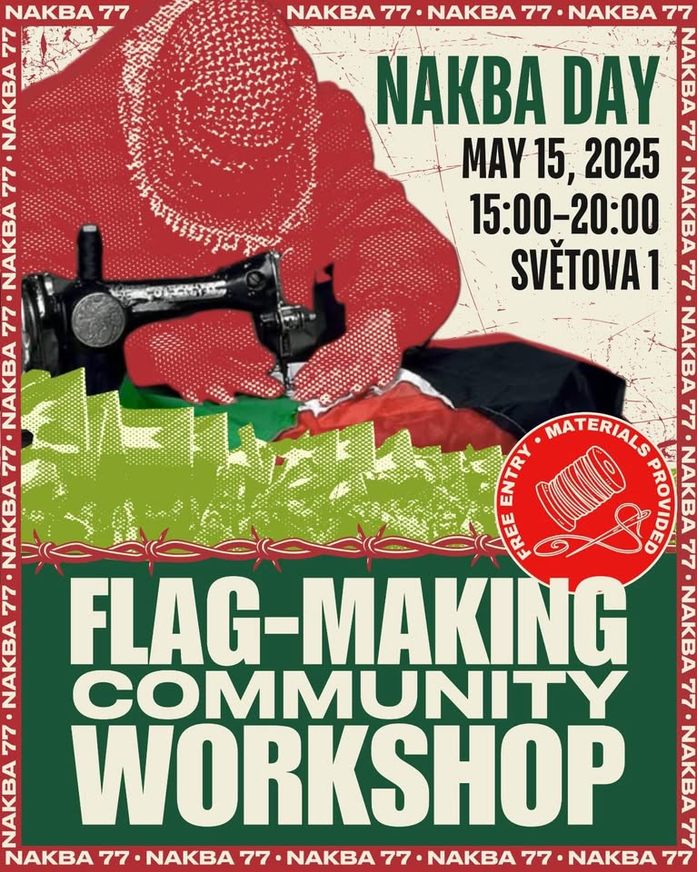 Palestinian flag-sewing workshop on Nakba Day