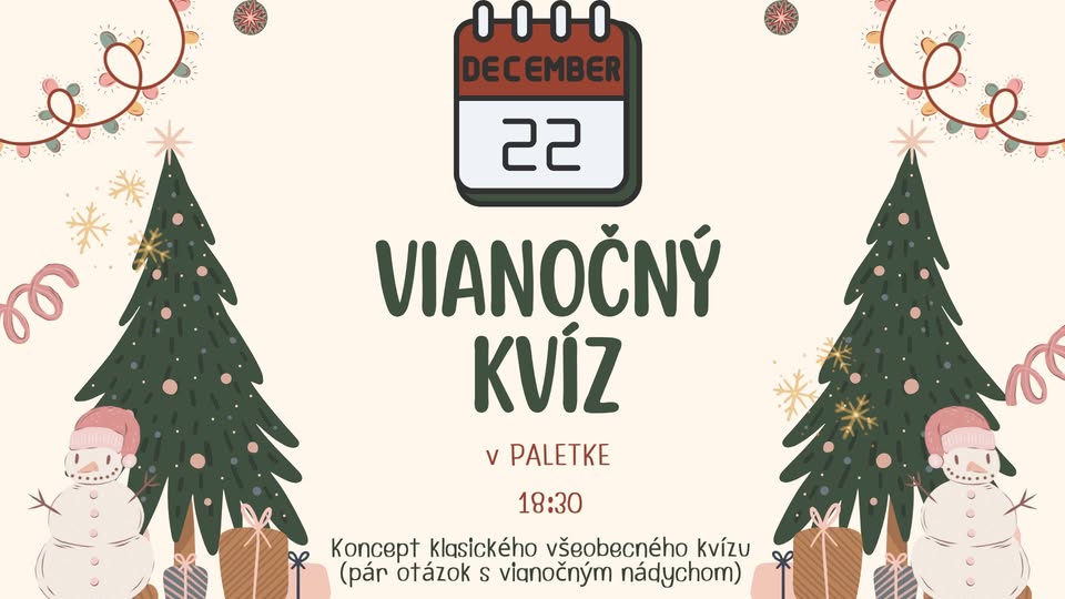 Vianočny kvíz v Paletke