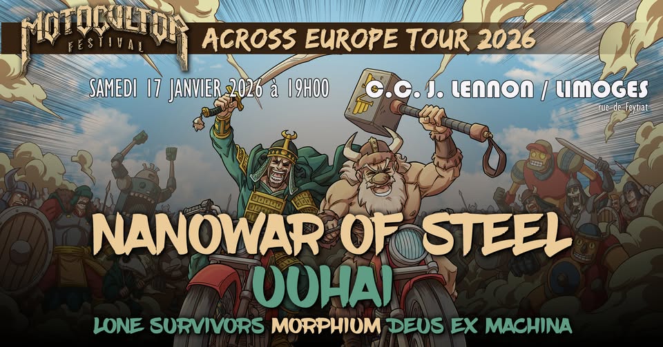 Nanowar of Steel + Uuhai • Motocultor Tour • Limoges