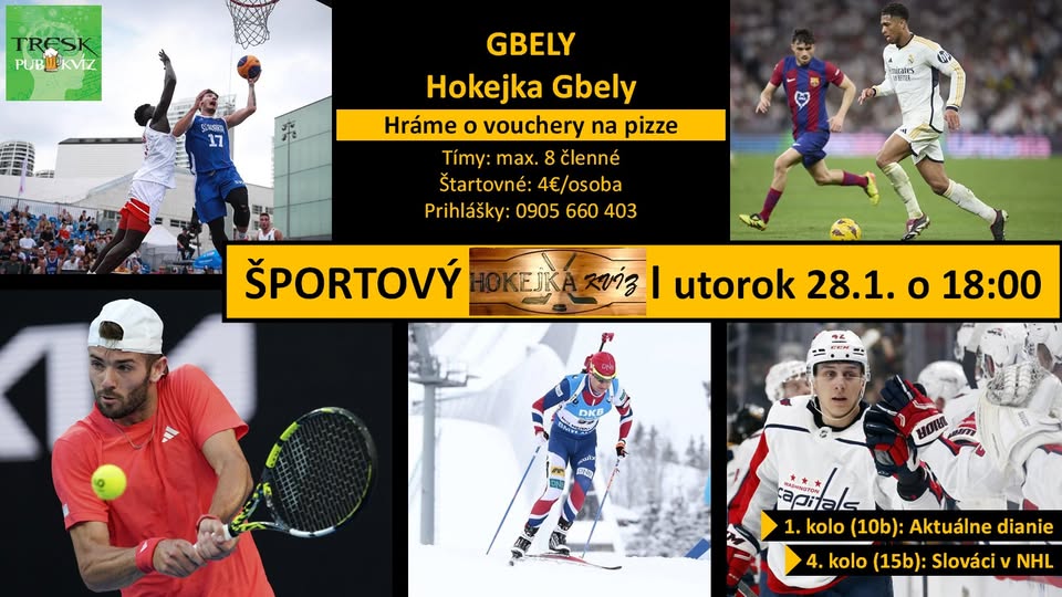 Gbely - ŠPORTOVÝ kvíz v Hokejke