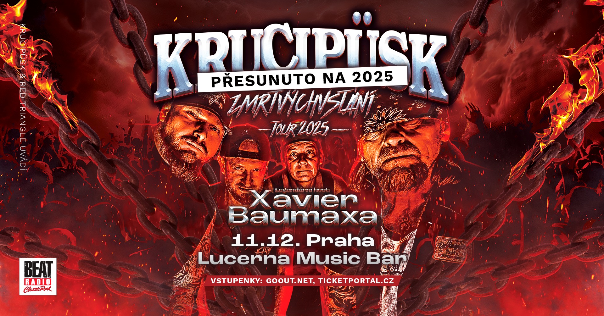 PRAHA - Lucerna Music Bar - ZMRTVÝCHVSTÁNÍ TOUR 2025 - Krucipüsk, host: Xavier Baumaxa