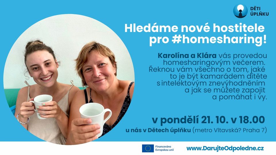 Homesharingový večer: pomáhejte – zapojte se jako hostitel