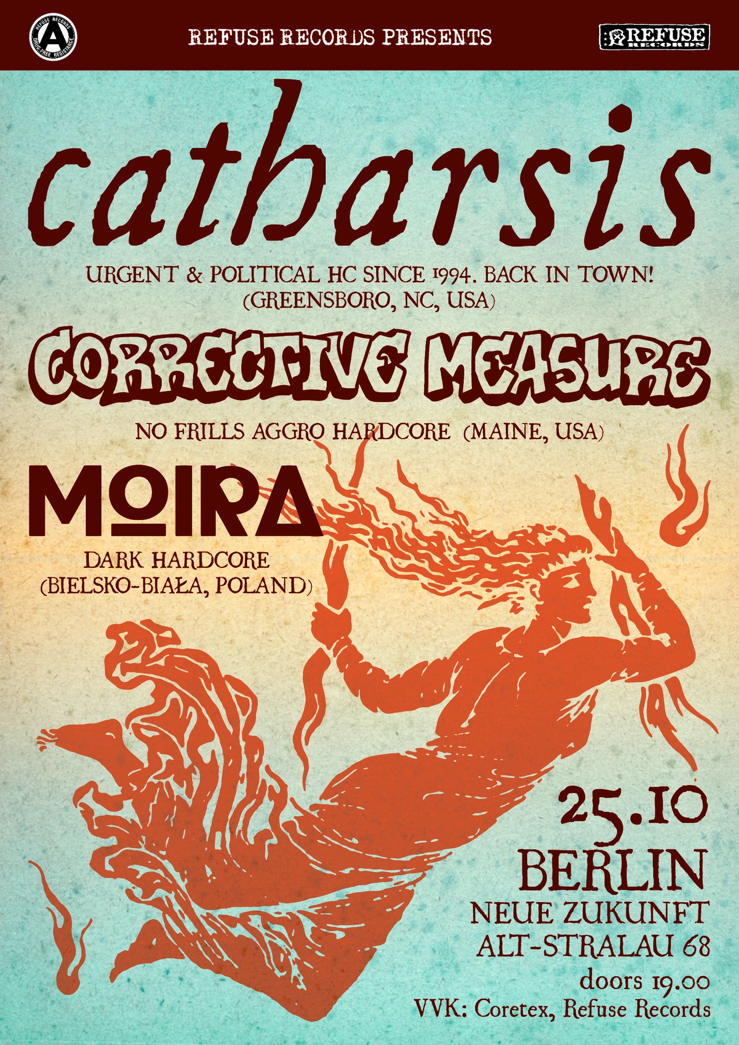 25.10. Berlin: CATHARSIS, CORRECTIVE MEASURE, MOIRA