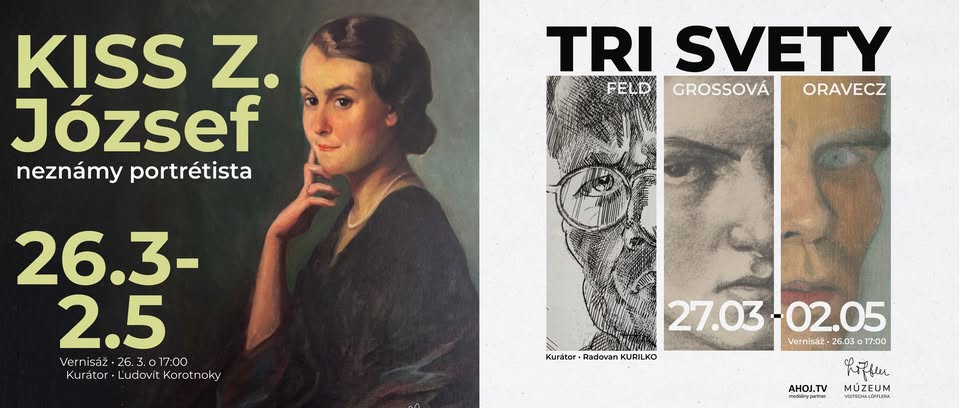 Dvojitá vernisáž výstav: Tri svety a Kiss Z. József – neznámy portrétista