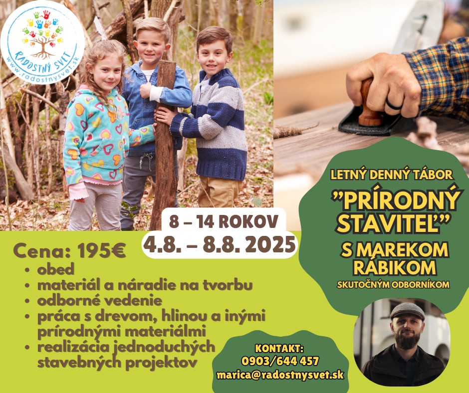 Letný denný tábor “Prírodný staviteľ”