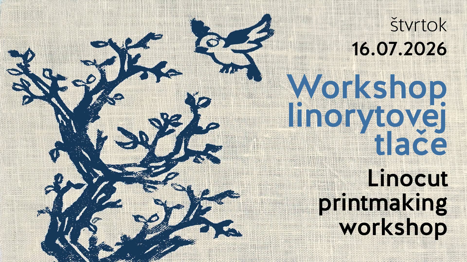 Workshop linorytovej tlače / Linocut printmaking workshop