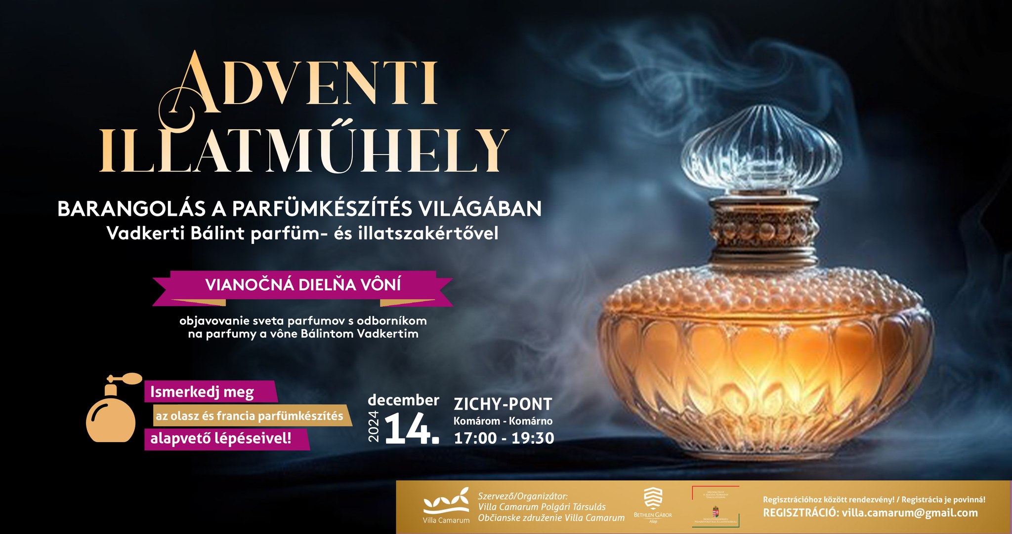 ADVENTI ILLATMŰHELY - workshop Vadkerti Bálint parfüm- és illatszakértővel