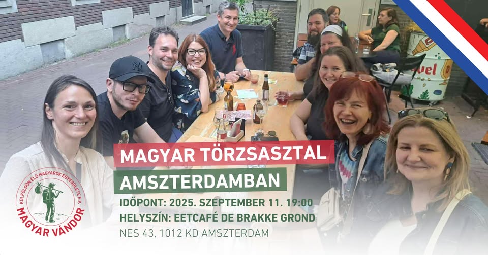 Magyar törzsasztal Amszterdamban