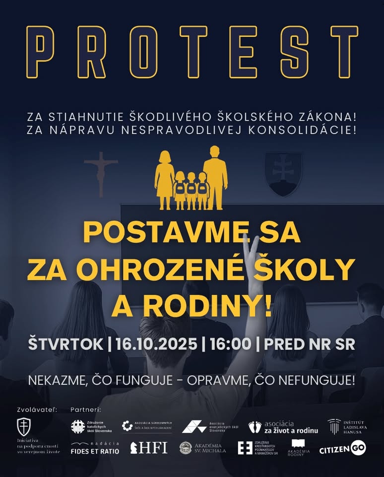 POSTAVME SA ZA OHROZENÉ ŠKOLY A RODINY!