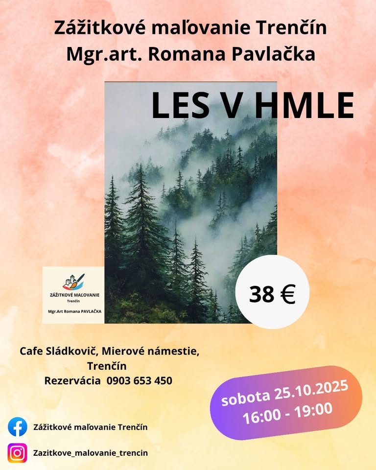 Zážitkové maľovanie Les v hmle na plátno