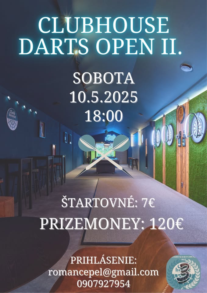 CLUBHOUSE DARTS OPEN II. 3.kolo 🎯