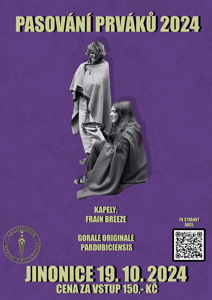 Pasování prváků archeologie na FF UK
