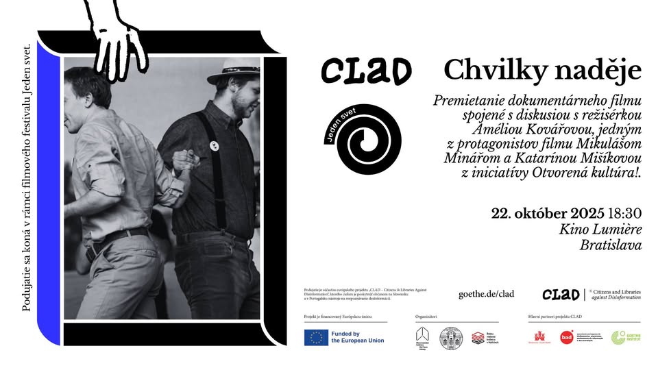 Chvilky naděje: projekcia filmu spojená s diskusiou | CLAD x Jeden svet