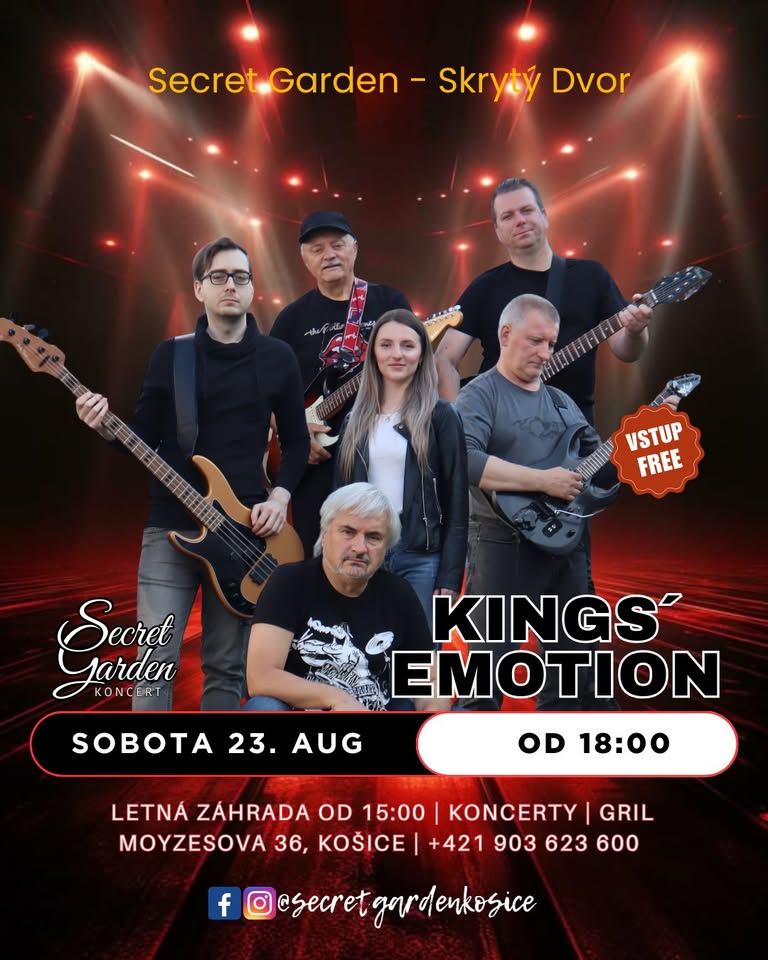 Koncert Kings´ Emotion (Rockové a hardrockové klasiky)