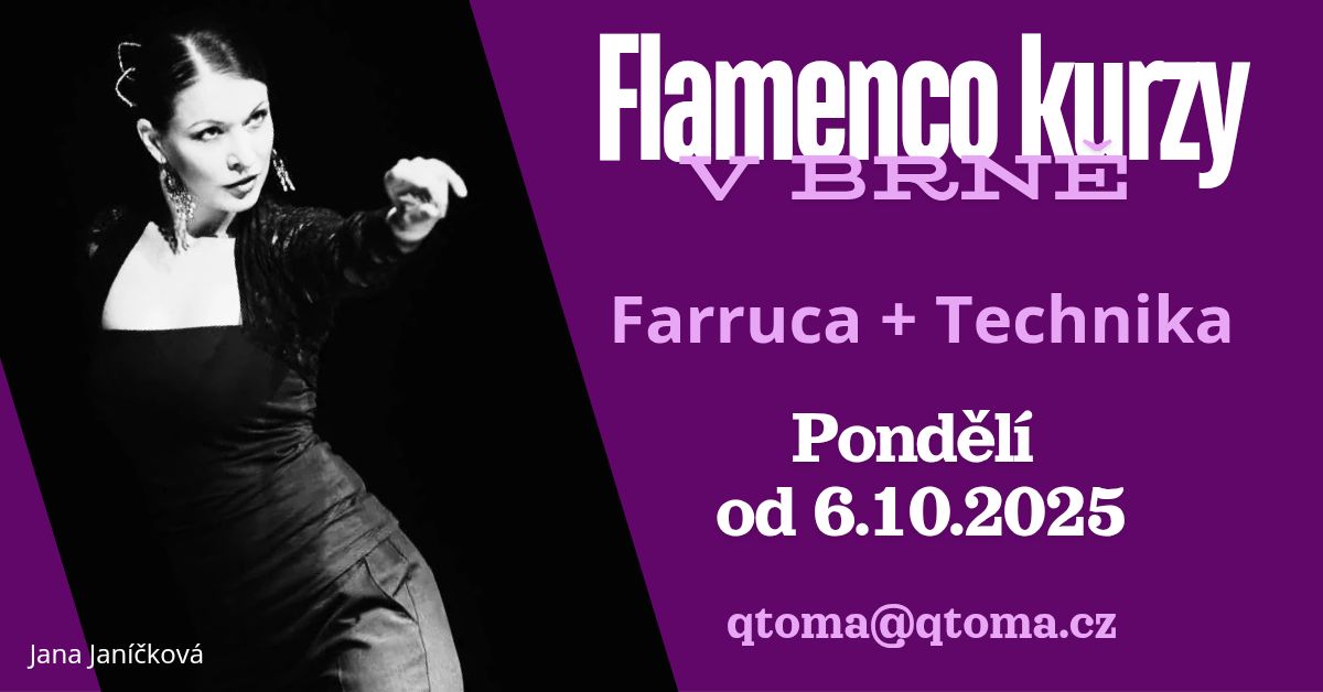 Flamenco kurzy v Brně s kytarovým doprovodem - září 2025