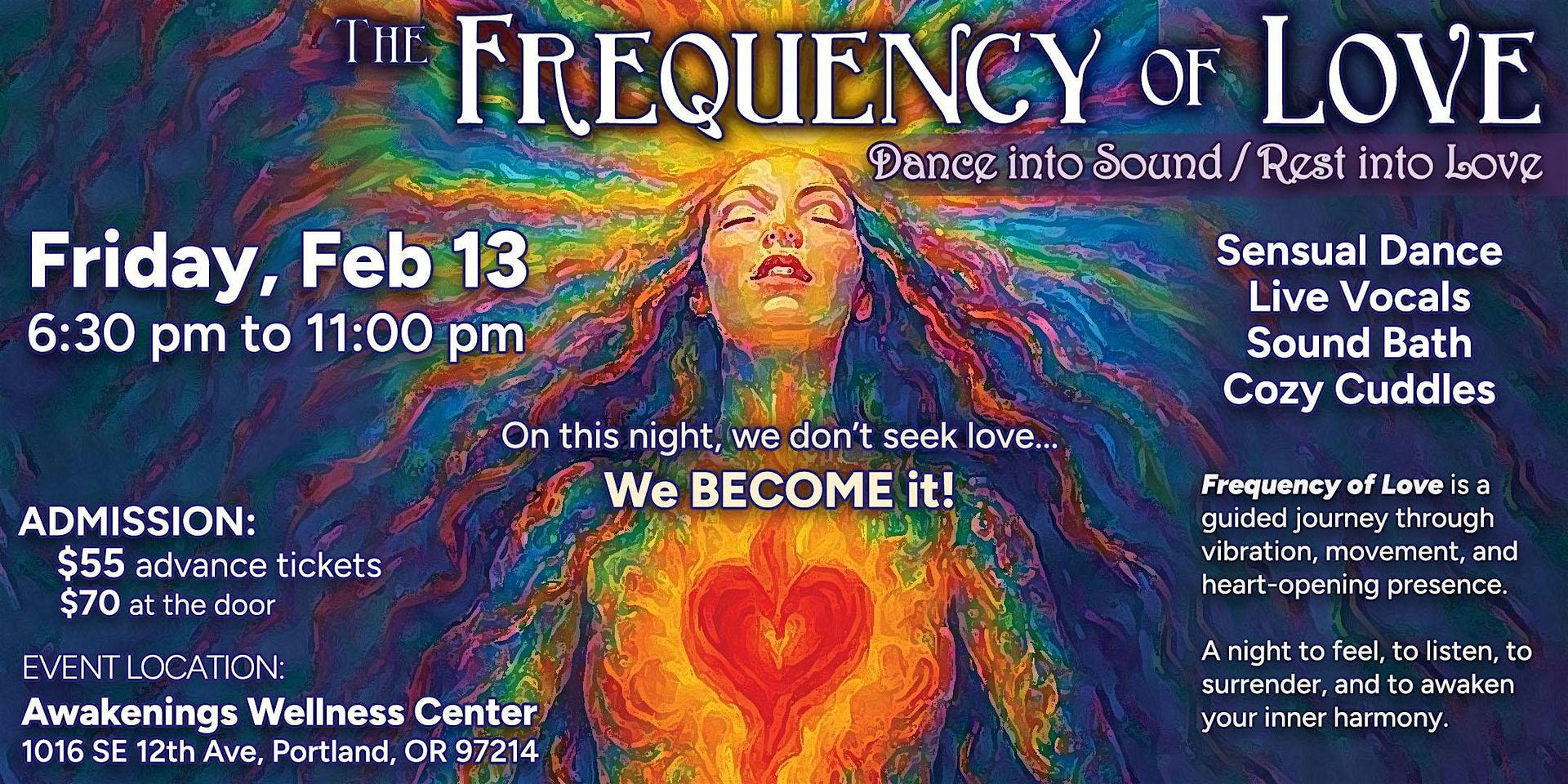 FREQUENCY OF LOVE: DANCE INTO SOUND,REST INTO LOVE